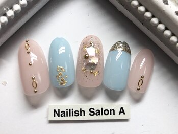 ネイリッシュサロン エー(Nailish Salon A)/パステルニュアンスネイル