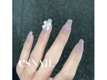 エスネイル 新宿西口店(es NAIL)/フラッシュ×リボン