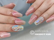 ココナッツネイル/桃ネイル　