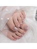 【フットネイル】フットバスでリラックス☆ワンカラー