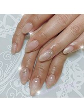 ネイルアンドビューティーサロン クリア(CLEAR)/大人上品ラメグラネイル♪