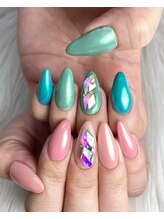 インプレス 鶴見店(Impress)/非対称ミラーネイル