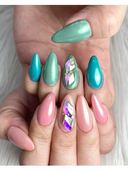 インプレス 鶴見店(Impress)/非対称ミラーネイル