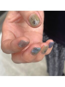 手描きペイント×ニュアンス