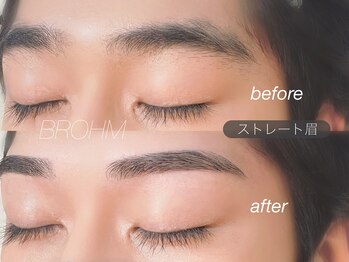 ブローム 水天宮前東京シティエアターミナル店(BROHM)/爽やかな印象に/ストレート眉