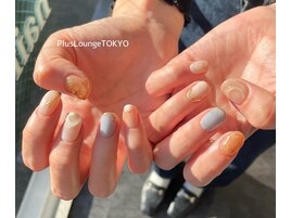 ニュアンスちぐはぐネイル[原宿]