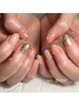 ネイルズミラク(nail's mirac.)/桃ネイル