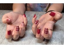 ヒミツキチ 恵比寿店(himitsukichi)/赤チェックリボンゴールド