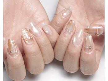 ヒュッゲ(Hygge)/クリアマグネットチェックネイル