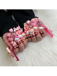 スカルプゴテゴテギャルネイル♪