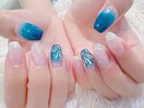 ＃花火ネイル