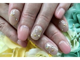 キラキラ☆ネックレス風ネイル