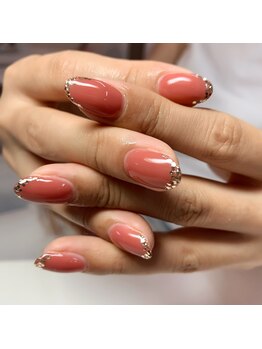 アイリッシュネイル 久屋大通店(Irish Nail)/maogel先端ラメフレンチ