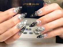 リームサロン 池袋店(LYYM SALON)/シルバー×ブラック ロック