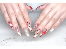 クク(koukou)/ツィード　リボン　ハート