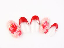 ネイルサロン アテナ(Athena)/持ち込みアート/薔薇ネイル