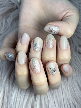 インプレス 鶴見店(Impress)/雪の結晶ネイル