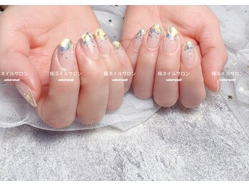 桜ネイルサロン/ラーメングラデーション