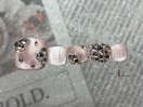 ストーンお花フットネイル