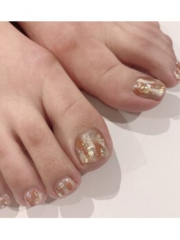 ネイルサロン リスタ(Rista)/ ニュアンス 箔 フット