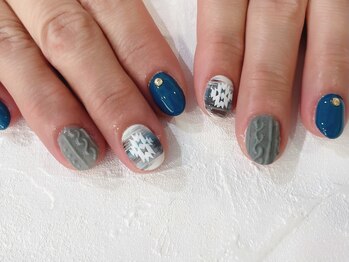 オルテガ柄、ニットネイル