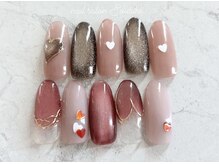 バレンタインネイル