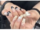 フレンチ×水玉ネイル