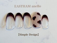 イーストハムアネーロネイル(EAST HAM anello nail)/１・２月定額シンプルデザイン