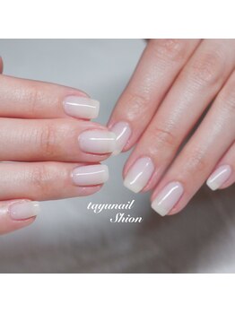 たゆ ネイル(たゆnail)/乳白色ワンカラーネイル