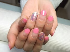 かわいくハートnail