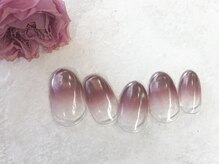 ナル バイ ネイルブレイク(Nalu by Nail Break)/グラデ×部分ミラー