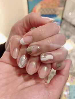 ネイルサロン リスタ(Rista)/うねうねミラー ニュアンス