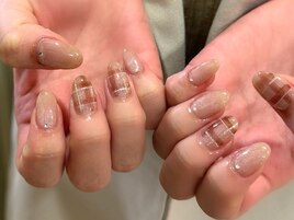 チェック　ネイル