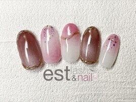 ピンクグラデニュアンスネイル