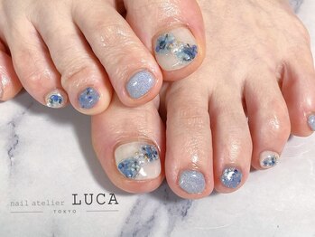 ネイルアトリエルカ(nail atelier LUCA)/W-244 ニュアンスリボンネイル