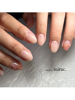 ネイルズミラク(nail's mirac.)/透け感桃ネイル