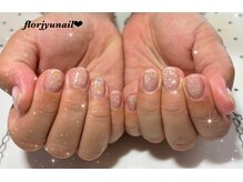 フロージュ ネイル(florjyu nail)/シェルmixワンカラーnail