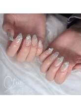 クリア(Clear)/ブルーフラッシュネイル