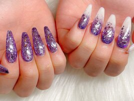 パープルラメグリッター★グラデ