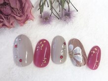 ナル バイ ネイルブレイク(Nalu by Nail Break)/ピンク×和花