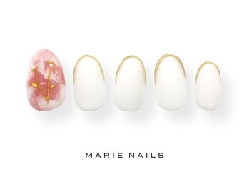 マリー ネイルズ いわきラトブ店(MARIE NAILS)/定額7.700円税込 ホワイト 0924c
