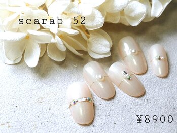 スカラべネイル52 春日部(Scarab Nail 52)/ブライダル*Designアート¥8900~