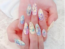 デコール 心斎橋(DECOR)/パステルカラーミラーネイル