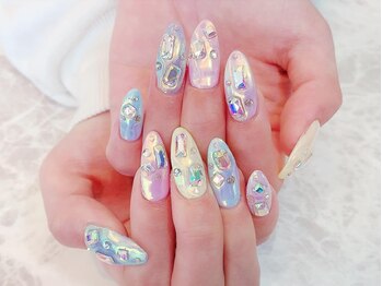 デコール 心斎橋(DECOR)/パステルカラーミラーネイル