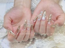 エムアンドワイ 秋葉原店(M&Y)/スカルプ長さだしミラーネイル