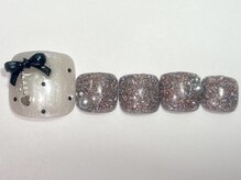 ネイルメゾン 渋谷店(NAIL MAISON)/ガーリードットリボン￥8500
