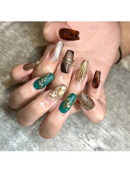 ダリア(Dahlia)/秋ネイル