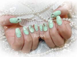 きらきらリボン推しネイル