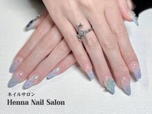 ヘンナコンス(Henna Kongs)/夜空グラデーションネイル