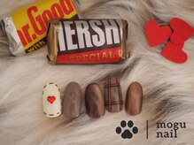 モグネイル(Mogunail)/バレンタインネイル/チェック